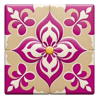 Pink white & beige Talavera sticker