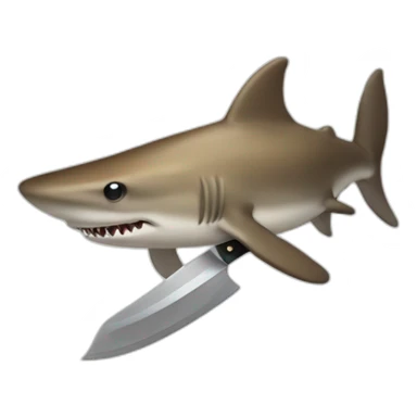 Mushroom shark with a machete sticker