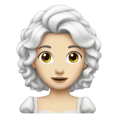 white princess with black hair sticker