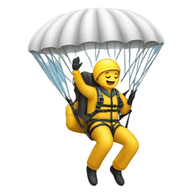 a person doing a parachute jump sticker