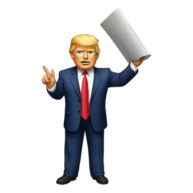 Trump building a wall sticker