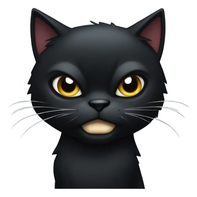Angry black cat with a fist  sticker