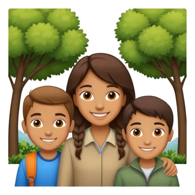 smiling girl outdoors with boys sticker