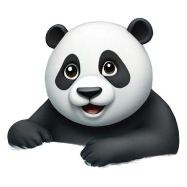 panda in a swimming pool sticker