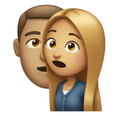 Girl telling her boyfriend to be quiet sticker