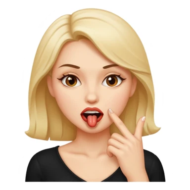 Chica mordiendose el dedo sexi sticker