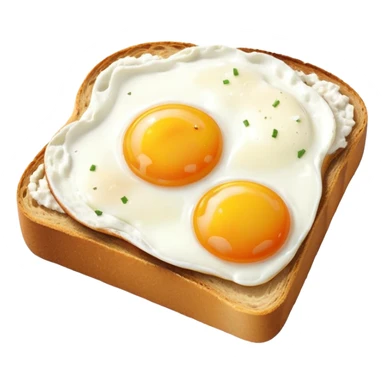 Sour bread toast with cottage cheese and egg on top sticker