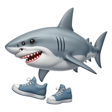Tiburon con zapatos sticker