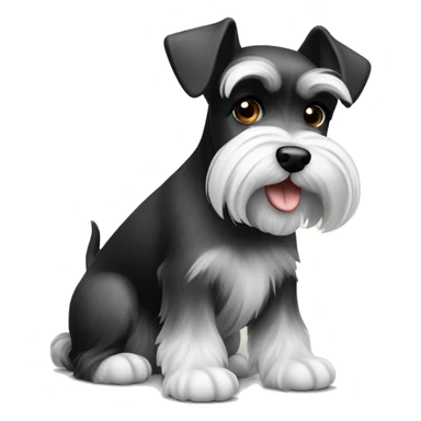 Miniature Schnauzer black and white  sticker
