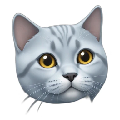 Blue and white British shorthair cat sticker