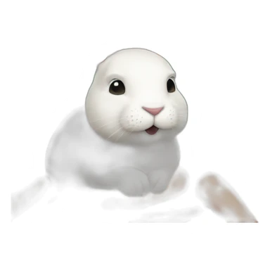 Lapin mange carottes sticker