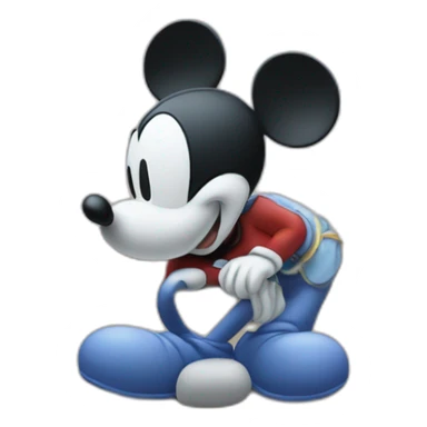Mickey qui fait un doigt d'honneur sticker