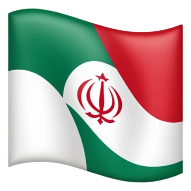 square iranian flag green white and red, green on top  whiite in middle red at the botto,, sticker