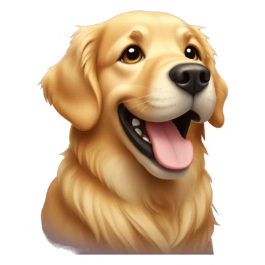 Golden retriever happy sticker