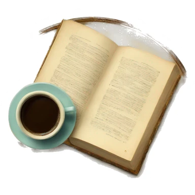 vintage tray with book and coffee on it sticker