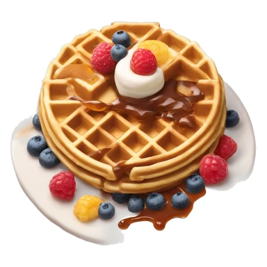 Waffle, Hong Kong with fruits caramel and some sweets  ￼￼ sticker