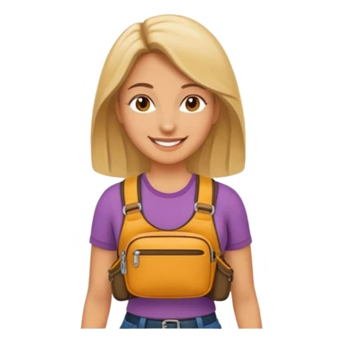 woman with waist bags sticker