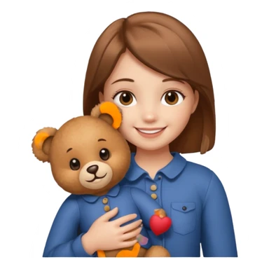 spetical girl with bear  sticker