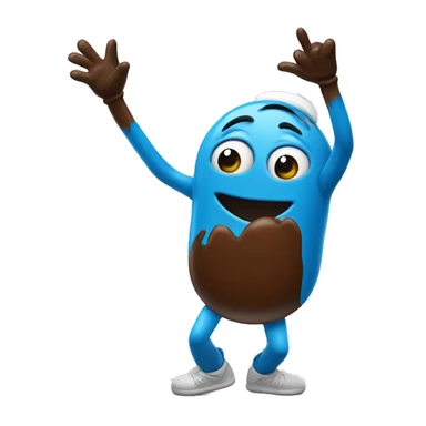 une mojie M&M qui dab sticker