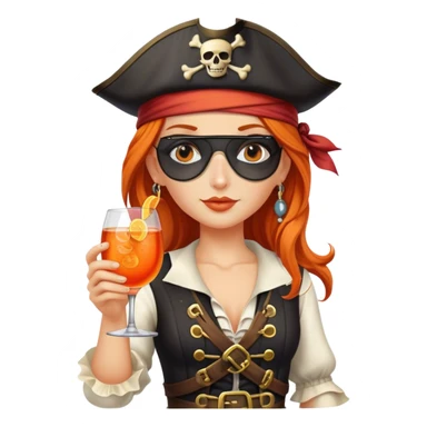 aperol spritz glass pirate celebrating sticker