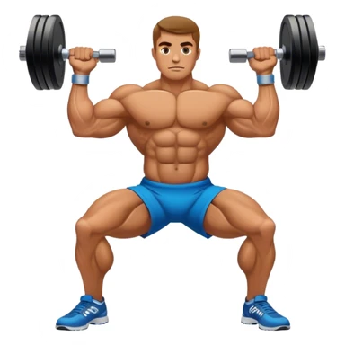 side-view bodybuilder dumbbell lunges sticker