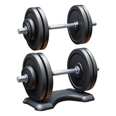 Weight lifting equipment with dumbbells and barbell sticker