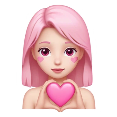 Hell rosa Herz Emoji sticker