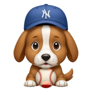 baseball hat dog sticker