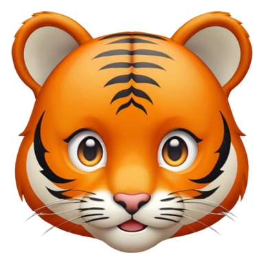 surprised shocked tiger face with wide eyes for Twitch emote sticker