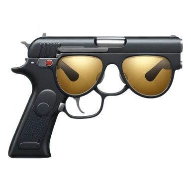 pistol with sunglasses sticker
