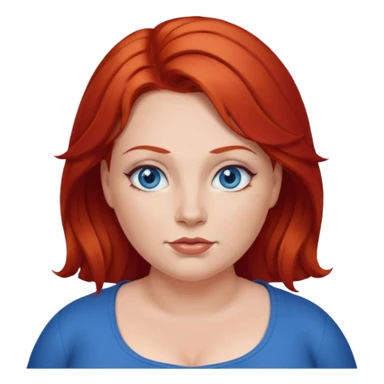 Big ass woman with red hair and blue eyes sticker