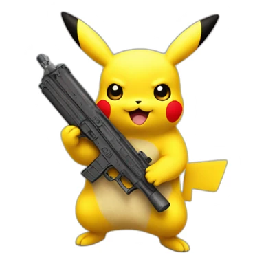Pikachu avec un pistolet sticker