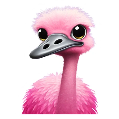 Pink ombre full body ostrich with glitter sticker