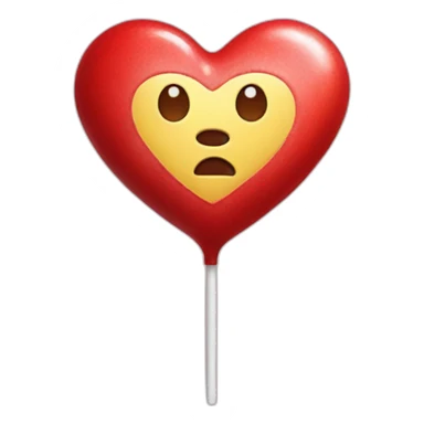 Heart lolipop sticker