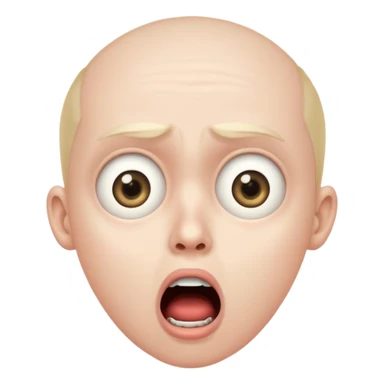 Shocked face sticker