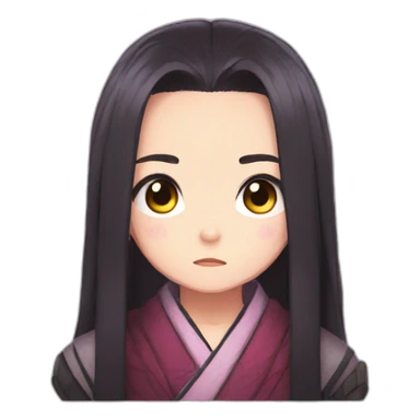 Sad nezuko from demon slayer sticker