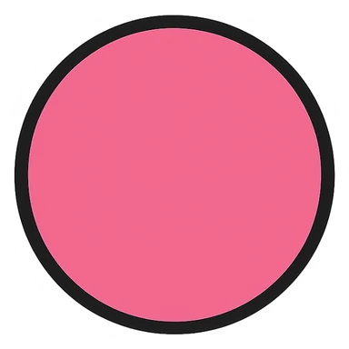 outlined icon of a pink circle sticker