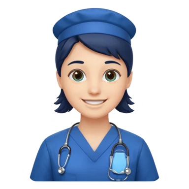 blue uniformed doctor sticker
