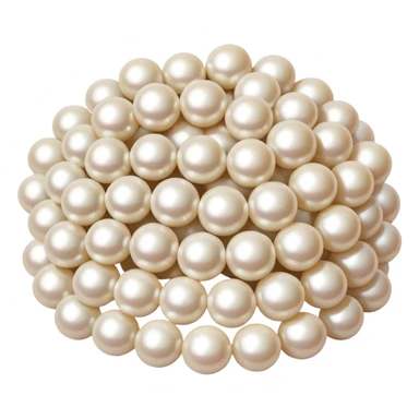 Pile of only white pearls sticker