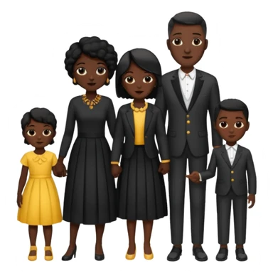 A fam of 7 mom dad big bro big sis middle sis and 2 baby we r black skin coulor and we r fine and baddies sticker