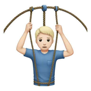 Man hanging himself with a rope  sticker
