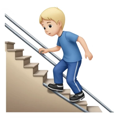 a disabled kid falling down the stairs sticker