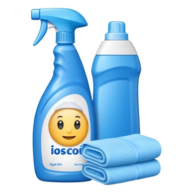 cleaning product and rag sticker