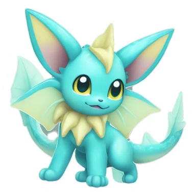 Kawaii Vaporeon full body sticker
