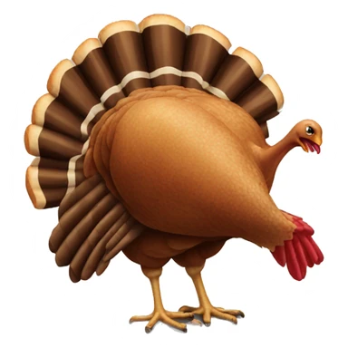 Half eaten turkey sticker