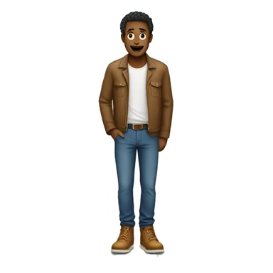 He is standing on his feet sticker