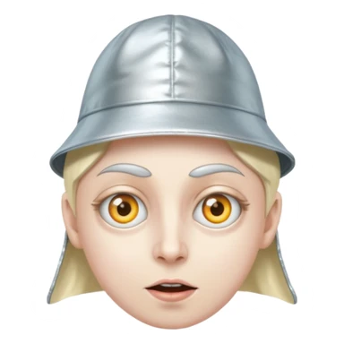 foil hat crazy eye sticker