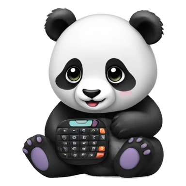 cute panda with Blackberry sticker