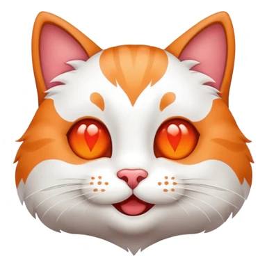 Cat with heart eyes smiling sticker