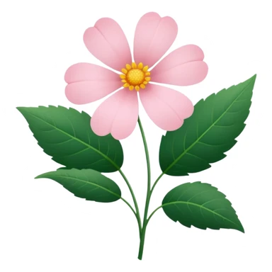 Aesthetic flowers and plants growing from the ground in colours of soft pink matching the deep green leaves (to describe/match with the word flourish) sticker